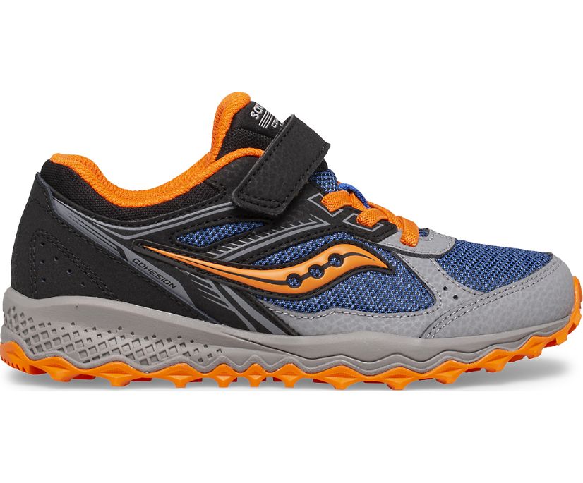 Saucony Cohesion 14 A/C Kids\' Sneakers Black / Blue / Orange | AU 832MQZA